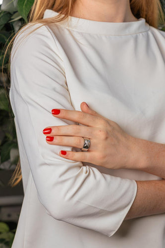 55 Mauboussin Étoile Divine - Bague bandeau en or blanc et diamants 58 Facettes 5742064CN