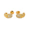 Boucles d'oreilles demi-créoles en or jaune et diamants 58 Facettes 5742438CN