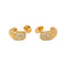 Boucles d'oreilles demi-créoles en or jaune et diamants 58 Facettes 5742438CN