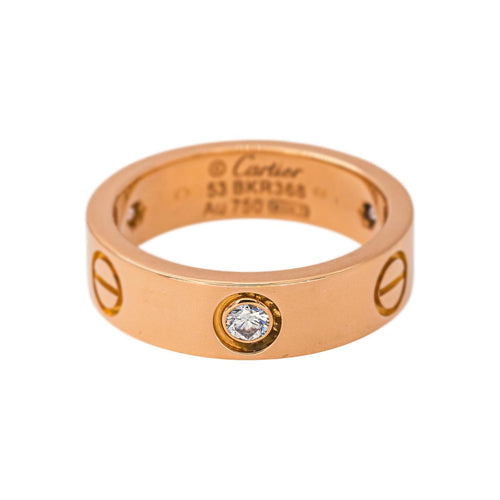 53 Cartier Love - Bague en or rose et diamants 58 Facettes 5601092CN