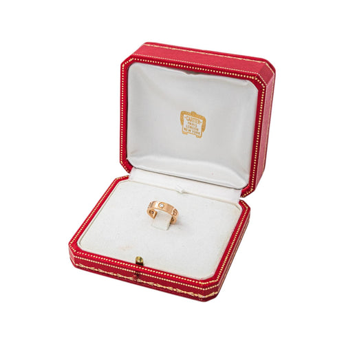 53 Cartier Love - Bague en or rose et diamants 58 Facettes 5601092CN