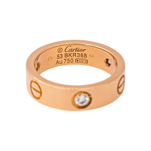 53 Cartier Love - Bague en or rose et diamants 58 Facettes 5601092CN