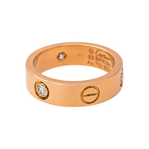 53 Cartier Love - Bague en or rose et diamants 58 Facettes 5601092CN