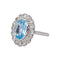 55 Bague Pompadour en or blanc, topaze et diamants 58 Facettes 4423009CN