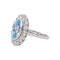 55 Bague Pompadour en or blanc, topaze et diamants 58 Facettes 4423009CN