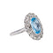 55 Bague Pompadour en or blanc, topaze et diamants 58 Facettes 4423009CN
