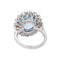55 Bague Pompadour en or blanc, topaze et diamants 58 Facettes 4423009CN