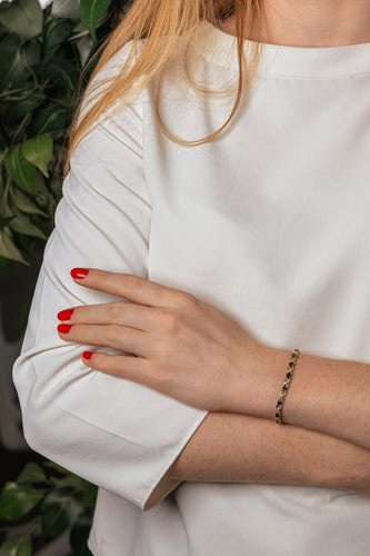 Bracelet en or jaune avec saphirs et diamants 58 Facettes 5707092CN