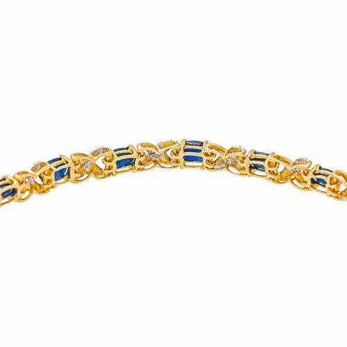 Bracelet en or jaune avec saphirs et diamants 58 Facettes 5707092CN