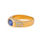 57 Bague bandeau en or jaune, saphir et diamants 58 Facettes 4958929CN