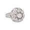 54 Bague dôme en platine et diamants 58 Facettes 5284200CN