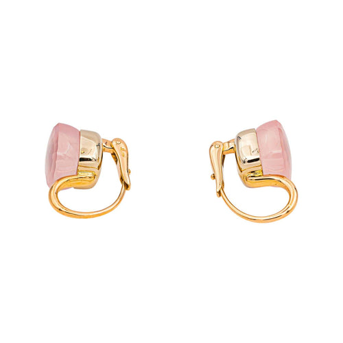 Pomellato Nudo - Boucles d'oreilles en or rose et quartz rose 58 Facettes 5355048RV