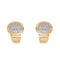 Boucles d'oreilles en or jaune et blanc avec diamants 58 Facettes 5766043CN