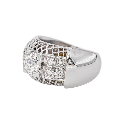 59 Bague en or blanc et diamants 58 Facettes 5599655CN
