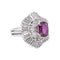 48 Bague Pompadour en platine, rubis et diamants 58 Facettes 5768566CN