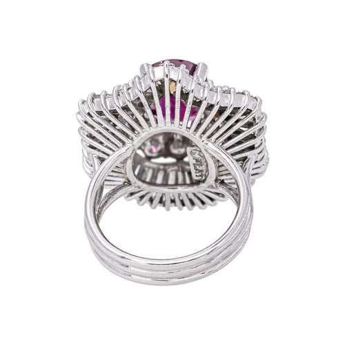 48 Bague Pompadour en platine, rubis et diamants 58 Facettes 5768566CN