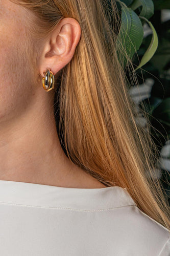 Cartier Trinity - Boucles d'oreilles créoles en ors jaune, rose et blanc 58 Facettes 5786995CN
