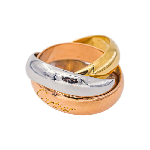 52 Cartier Trinity - Bague en or jaune, or rose et or blanc 58 Facettes 5774434CN