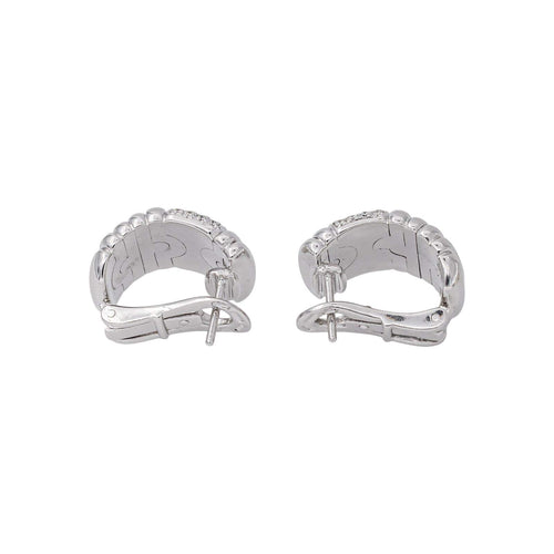 Bulgari Parentesi - Boucles d'oreilles en or blanc et diamants 58 Facettes 5779384CN