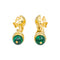 Boucles d'oreilles pendantes en or jaune et malachites 58 Facettes 5202326CN
