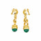Boucles d'oreilles pendantes en or jaune et malachites 58 Facettes 5202326CN