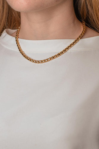 Collier maille tressée en or rose 58 Facettes 5778378CN