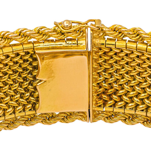 Bracelet manchette en or jaune 58 Facettes 5774593CN