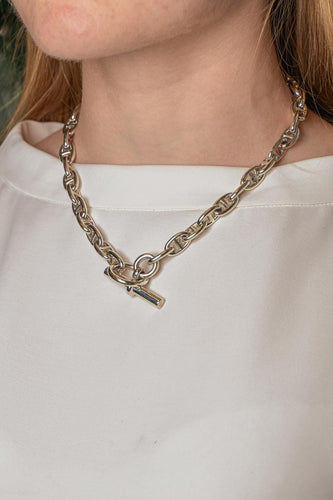 Hermès Chaîne d'ancre - Collier en argent 58 Facettes 5695900RV