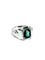 51.5 Art déco - Bague en or blanc et tourmaline verte 58 Facettes 1792426
