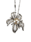 Pendentif floral années 50 en or blanc, perle et diamants