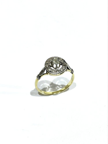55 Bague cible en or jaune 18 carats et diamants 58 Facettes 1792502
