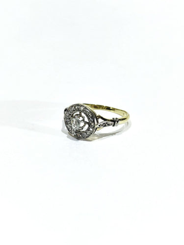 55 Bague cible en or jaune 18 carats et diamants 58 Facettes 1792502