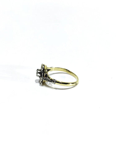 55 Bague cible en or jaune 18 carats et diamants 58 Facettes 1792502