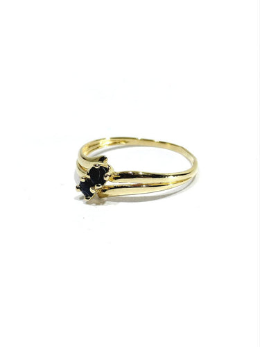 Bague 51 Bague en or champagne 18 carats et saphirs 58 Facettes 1792519