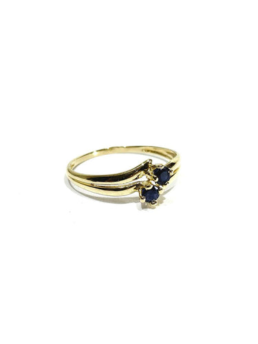 Bague 51 Bague en or champagne 18 carats et saphirs 58 Facettes 1792519
