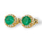 Boucles d'oreilles Boucles d'oreilles en or jaune 14 ct, émeraudes et diamants 58 Facettes E0031