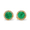 Boucles d'oreilles Boucles d'oreilles en or jaune 14 ct, émeraudes et diamants 58 Facettes E0031