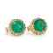 Boucles d'oreilles Boucles d'oreilles en or jaune 14 ct, émeraudes et diamants 58 Facettes E0031
