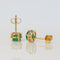 Boucles d'oreilles Boucles d'oreilles en or jaune 14 ct, émeraudes et diamants 58 Facettes E0031