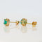 Boucles d'oreilles Boucles d'oreilles en or jaune 14 ct, émeraudes et diamants 58 Facettes E0031