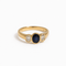 52 Bague en or jaune avec saphir et diamants 58 Facettes 1.0001091/1