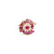 Bague 53 Bague jupe en or jaune, rubis et diamants 58 Facettes LMB-378