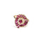 Bague 53 Bague jupe en or jaune, rubis et diamants 58 Facettes LMB-378