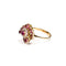 53 Bague jupe en or jaune, rubis et diamants 58 Facettes LMB-378
