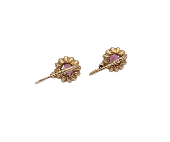 Dormeuses anciennes - Boucles d'oreilles en or 18K et grenats 58 Facettes Debal/20/0