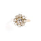 48.5 Bague marguerite en or blanc, platine et diamants 58 Facettes LMB-373