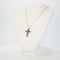 Pendentif croix en or jaune et saphirs naturels 58 Facettes P005