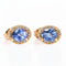 Boucles d'oreilles Boucles d'oreilles en or jaune 18 kt, saphirs et diamants 58 Facettes E0032