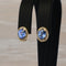 Boucles d'oreilles Boucles d'oreilles en or jaune 18 kt, saphirs et diamants 58 Facettes E0032