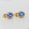 Boucles d'oreilles Boucles d'oreilles en or jaune 18 kt, saphirs et diamants 58 Facettes E0032